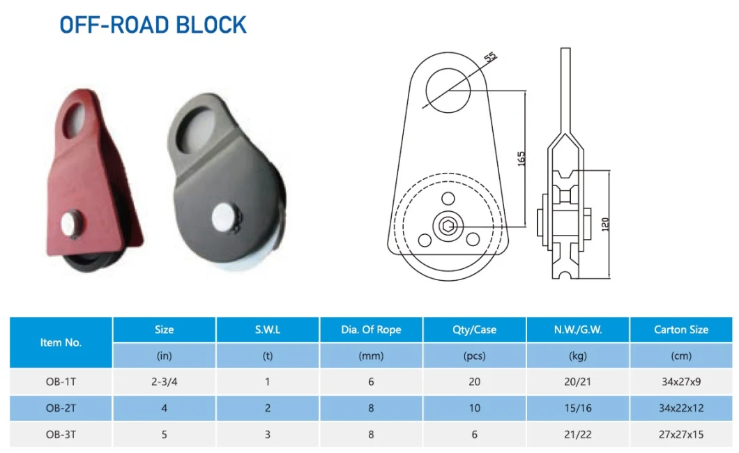 Heavy Duty Pulley off Road Marine Block Snatch Block